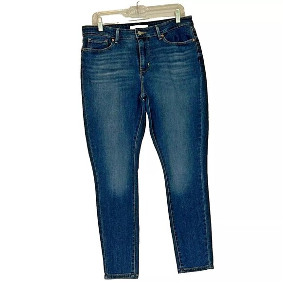 Levi Straus Signature High Rise Skinny Jeans plus size 32" x 28" 14S - Picture 1 of 9